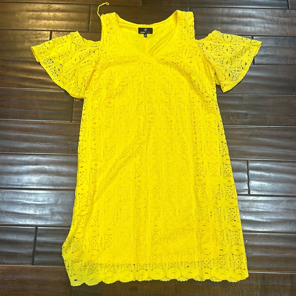 Ronni Nicole yellow dress